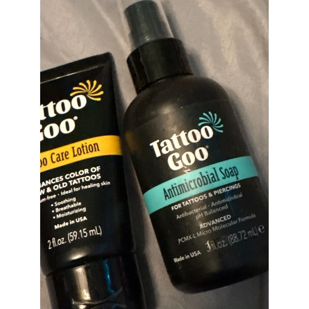 NEW Tattoo Goo Antimicrobial Soap‎ & Tattoo Care Lotion Set